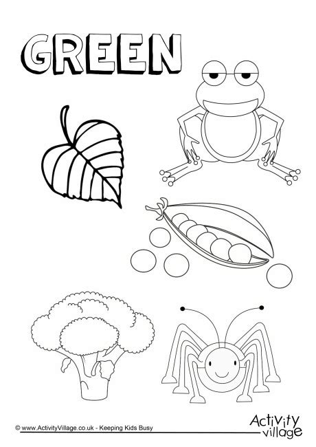 color green coloring sheets coloring pages