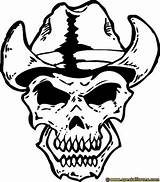 Skull Cowboy Skulls Seleccionar sketch template