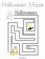 Maze Halloween Coloring Built California Usa Cursive sketch template