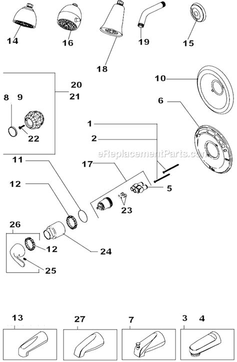 delta faucet  ho parts list  diagram ereplacementpartscom