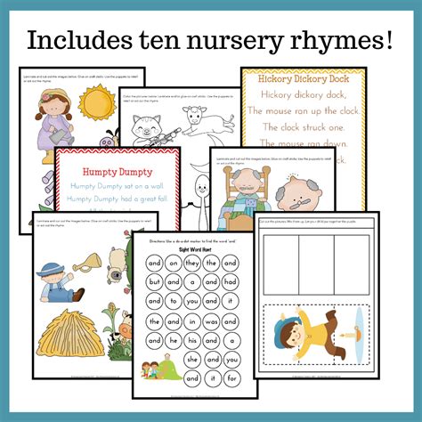 printable nursery rhyme activities