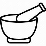 Mortar Pestle Pharmacy Bowl Icon Herbel Editor Open sketch template