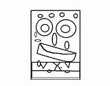 Spongebob Quadrato Cuadrado Esponja Coloringcrew Acolore sketch template
