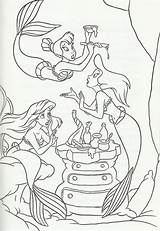 Coloring Mermaid Coloriage Pages Little Disney Arista Coloration Her Ariel Daughters Template Drawing Dessins Dessin Barbie Animé Animés Lettrage Feuilles sketch template