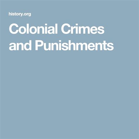 Colonial Crimes And Punishments Colonial Punishment Colonial
