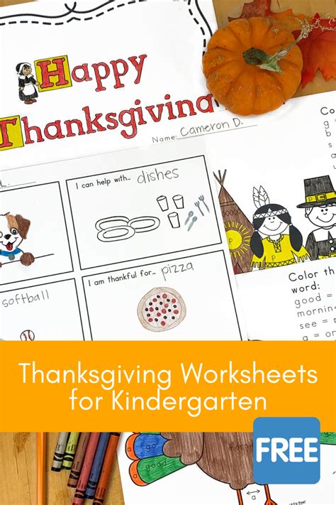 thanksgiving worksheets  kids  karles sight  sound