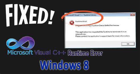 windows 8 c runtime error on advanced startup restart