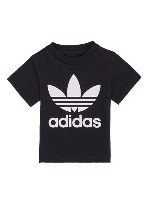 adidas  shirt met logoprint zwart de bijenkorf