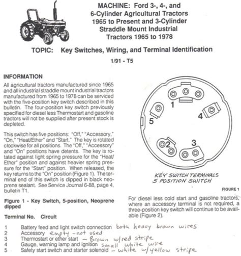 diesel tractor ignition switch wiring diagram