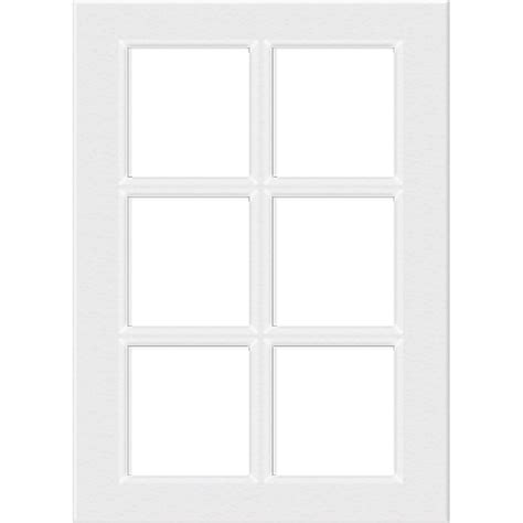 Kaboodle 400mm 6 Panel Glass Cabinet Door Gloss White