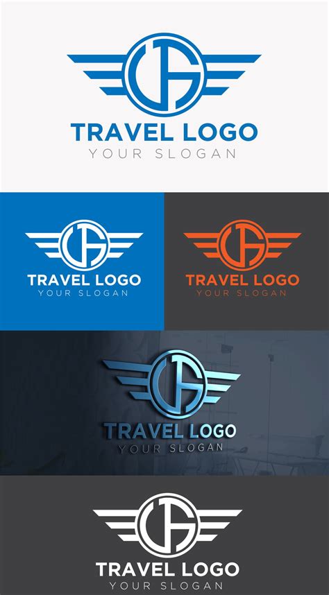 modern travel logo design  flat style  ai graphicsfamily