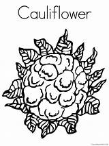Vegetables Cauliflower Coloring4free 2021 Coloring Pages Food Print Related Posts sketch template