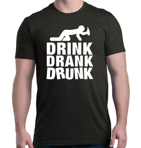 shop4ever men s drink drank drunk funny drinking graphic t shirt