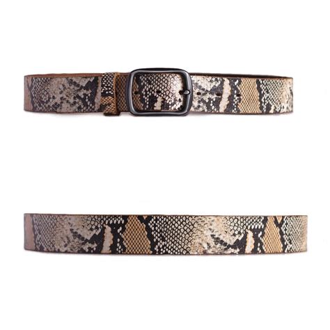 casual snake print belt laticci