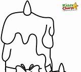 Coloring Pages Candle Kiddycharts Kids Colouring sketch template
