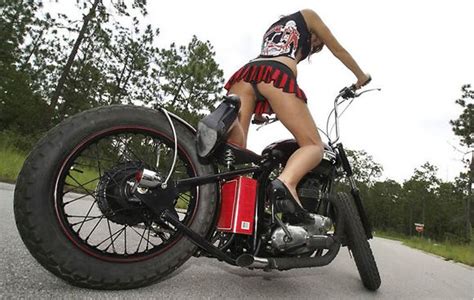 Harley Motorcycle On Sexy Girl Motorcycle Shoot