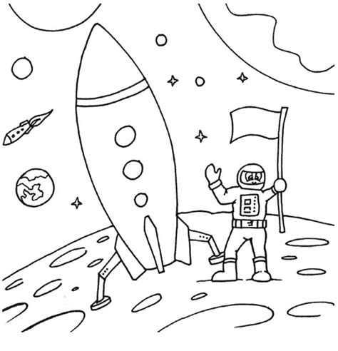 rocket coloring  activity pages  kids
