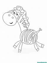 Zebra Toddlers Mewarnai Diwarnai Animal sketch template