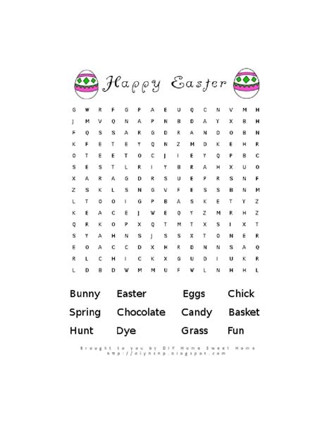 easter printable word search val julyth holidayssome  ho