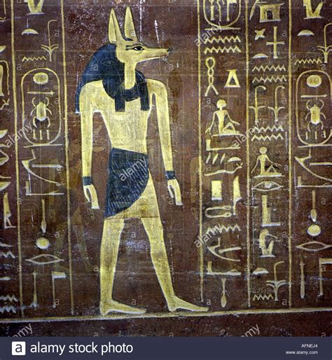 Geography Travel Egypt Religion God Anubis Mural