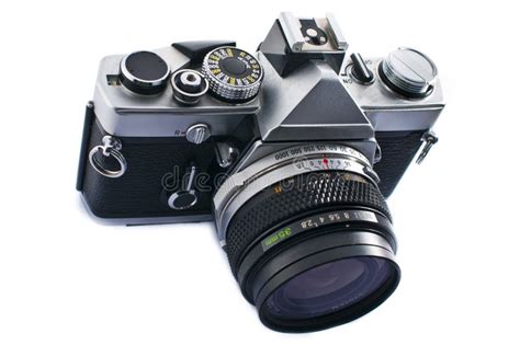 slr film camera stock image image  lens analog shutter