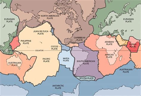 world map  tectonic plates interactive map