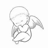 Angel Coloring Pages Baby Little Girl Result sketch template