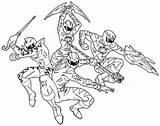 Rangers Getdrawings Megazord Abaranger Morphin Mighty Ranger sketch template