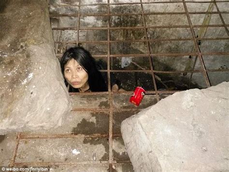 Chinese Woman With Mental Illness Is Locked In Underground Cage By Her