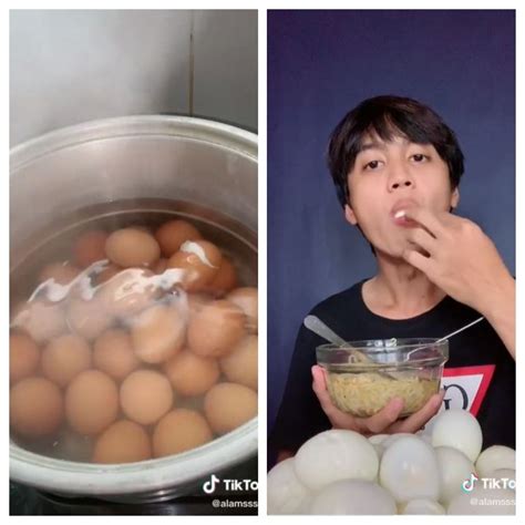 Viral Pria Makan 30 Butir Telur Rebus Bareng Semangkuk Mi Instan
