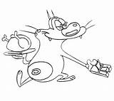 Oggy Coloring Pages Cockroaches sketch template