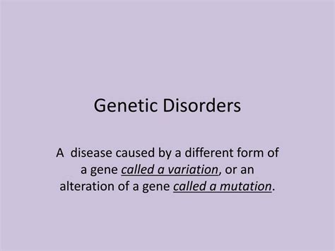 Ppt Genetic Disorders Powerpoint Presentation Free Download Id 3873543