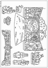 Kerststal Knutselen Basteln Nativity Scene Manualidades Schoolplaten sketch template