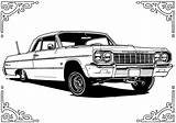 Lowrider Impala Coloring Drawings 64 Chevy Car Pages Drawing Chicano Cars Lowriders Sketch Arte Tattoo Book Tattoos Dokument Press Dibujo sketch template
