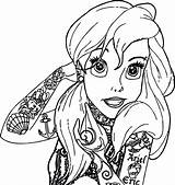 Coloring Tattoo Pages Disney Princess Ariel Mermaid Tattooed Tattoos Drawing Printable Now Color Wecoloringpage Cartoon Cool Cry Smile Later Skull sketch template