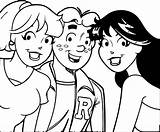 Archie Veronica Betty Riverdale Wecoloringpage sketch template