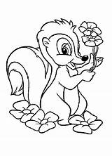 Thumper Bambi Flower Coloring Pages Library Clipart sketch template