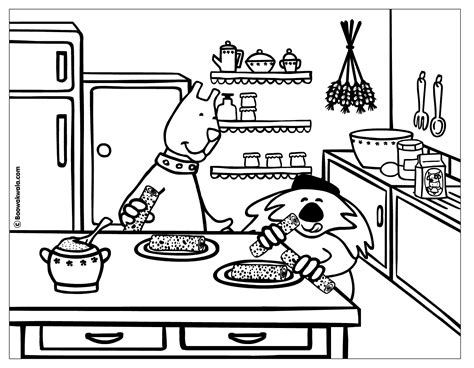 kitchen room  buildings  architecture printable coloring pages