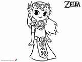 Zelda Toon Coloring Pages Printable Adults Kids sketch template