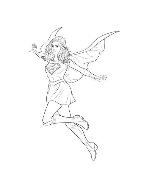supergirl coloring pages