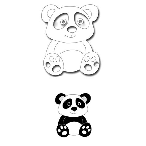 cute panda metal cutting dies stencils  diy scrapbooking decorative