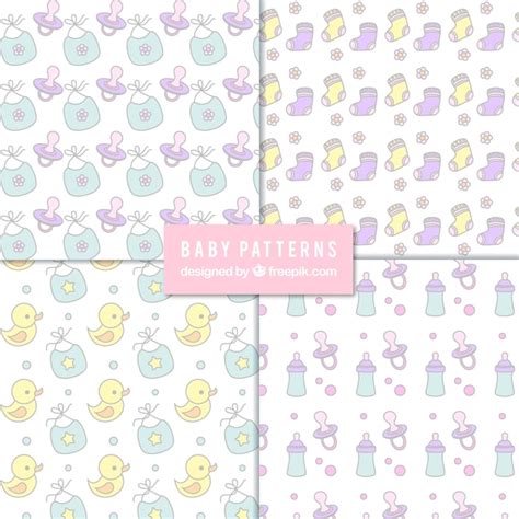 vector baby patterns collection