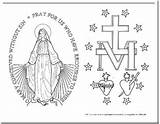 Mary Coloring Medal Miraculous Heart Immaculate Mother Blessed Pages Catholic Tattoos Visit Feast Kids sketch template