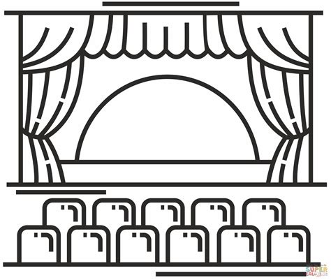 theater coloring page  printable coloring pages