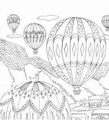 Pages Coloring Country Romantic Book Adult Color Mandala Sheets Colouring Adults Malvorlagen Print Books Balloon Balloons Ballons Buch Wenn Mal sketch template