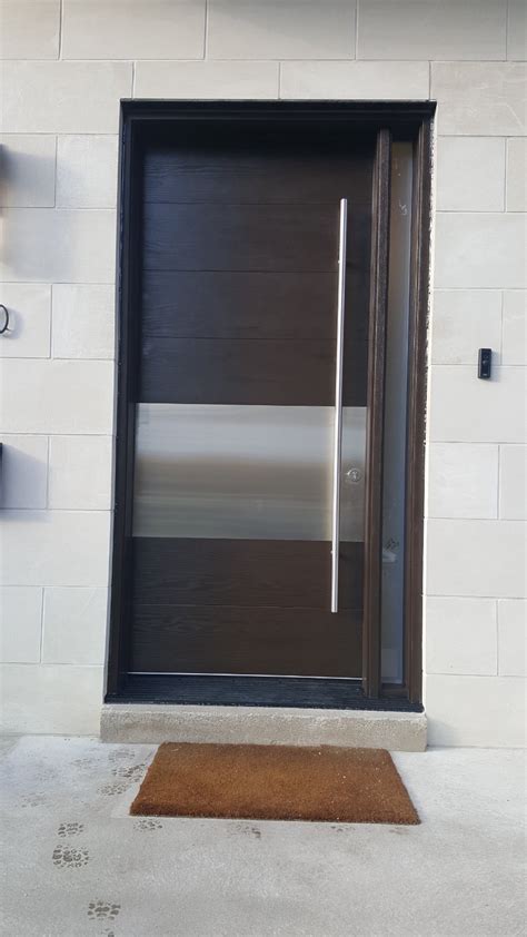 modern single front entry door stainless steel panel modern doors