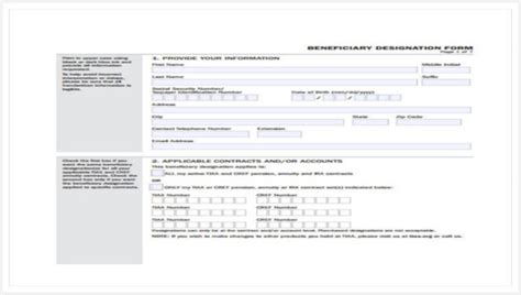 beneficiary release forms   ms word