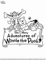 Pooh Winnie Coloring Color Library sketch template