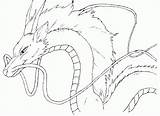 Spirited Away Coloring Pages Haku Dragon Sketch Line Library Clipart Print Clip Coloringhome sketch template
