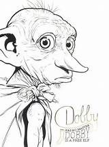 Dobby Elf Kleurplaten Malvorlage Ausmalbild Zeichnungen Acessar sketch template